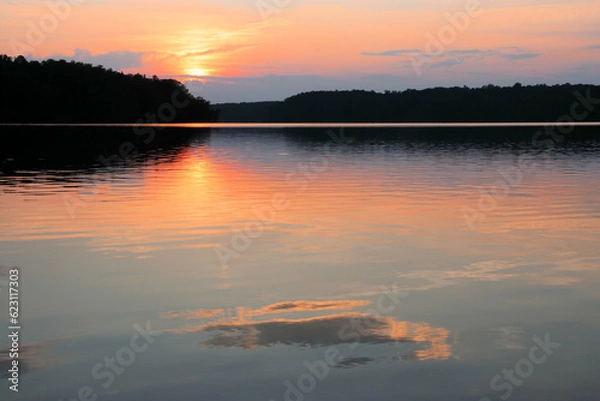 Obraz sunset over lake