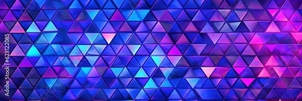 Obraz Colorfull triangle as abstract 3d geometry background illustration. Generative ai