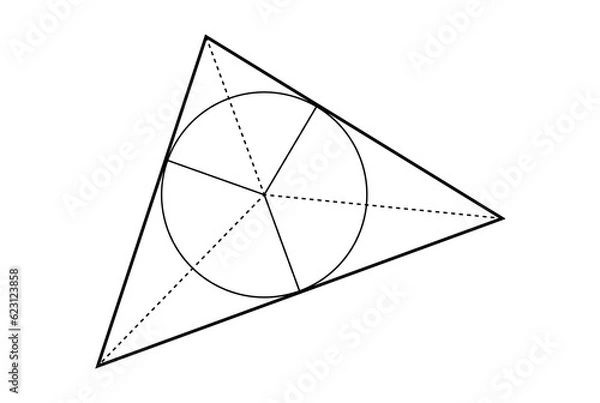 Fototapeta triangle geometry flat outline icon science symbol art sign artwork