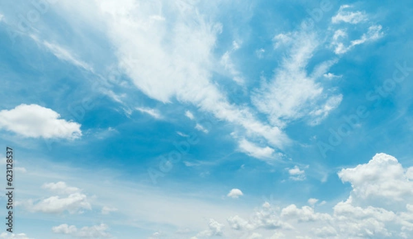 Obraz white cloud with blue sky background