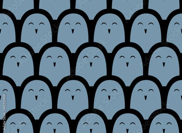 Obraz Colorful vector simple pattern . Crowd