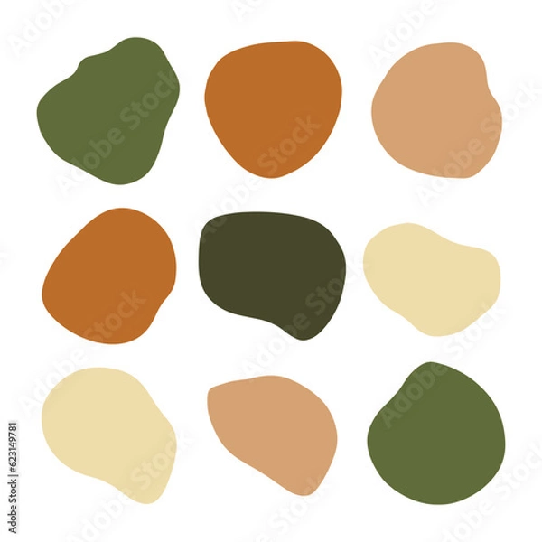 Fototapeta set of liquid abstract shape vector