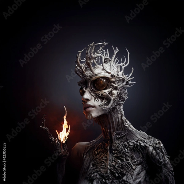 Obraz Cyborg in carnival mask