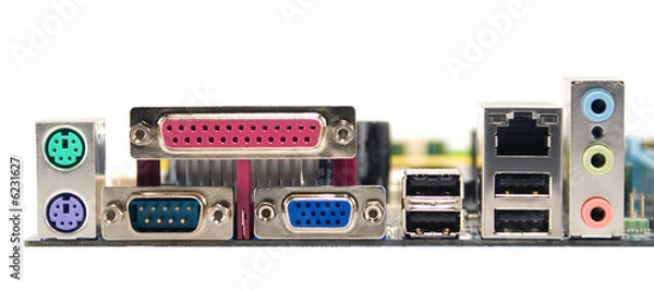 Fototapeta Mainboard Connectors