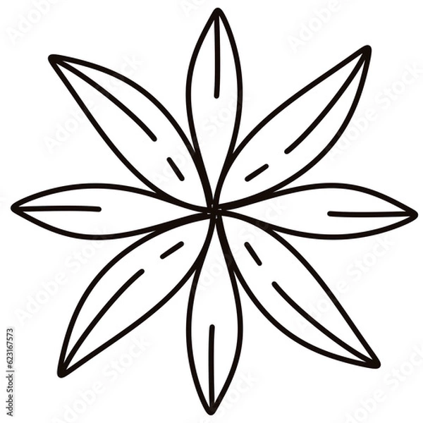 Obraz flower line art Illustrations.