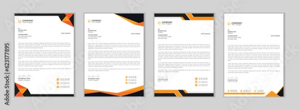 Fototapeta Clean and professional corporate company business letterhead template design with color variation bundle.
Abstract Corporate Business Style Letterhead Design Vector Template. Letterhead design.