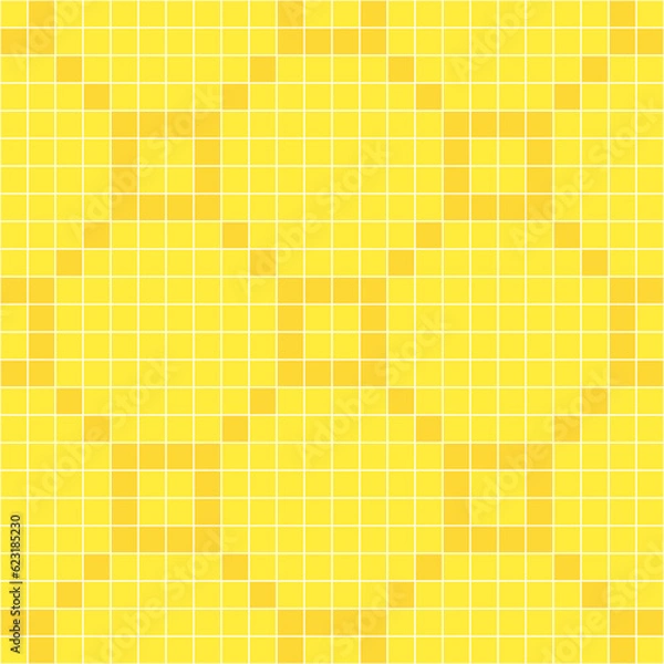 Fototapeta Random tile, Mosaic tile background, Tile background, Yellow tile mosaic, Mosaic seamless pattern, Mosaic tiles texture or background. Bathroom wall tiles, swimming pool tiles with beautiful