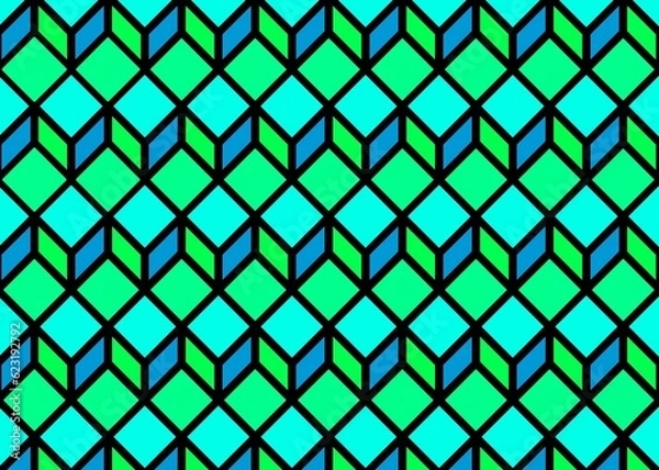 Fototapeta colored cube seamless pattern background and texture wallpaper design backdrop green