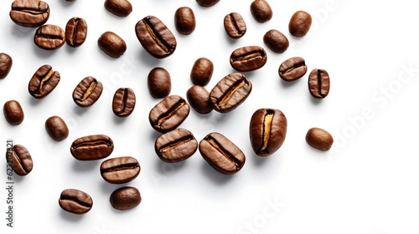 Fototapeta coffee beans isolated on white