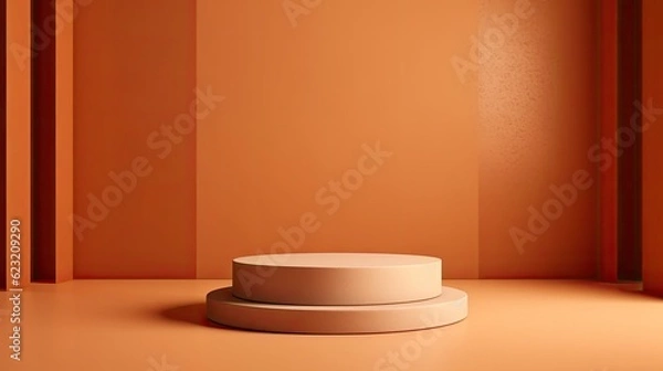 Fototapeta 3d render of podium for product display. Abstract minimal geometric background