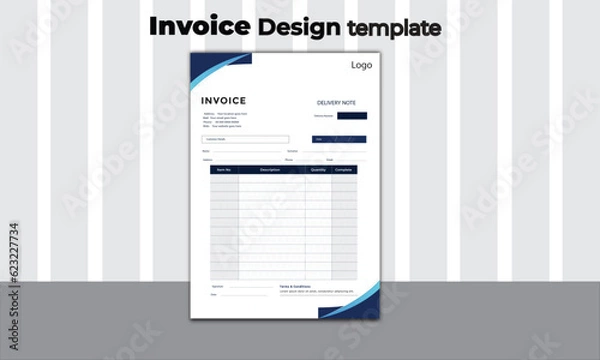 Obraz Invoice design template which is easy to use