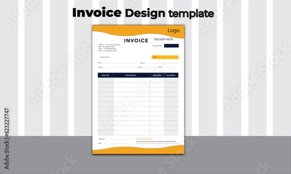 Obraz Invoice design template which is easy to use