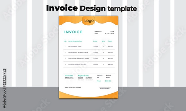Obraz Invoice design template which is easy to use