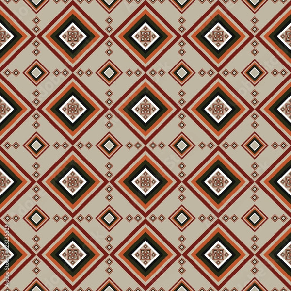 Fototapeta pattern with shapes Ethnic Seamless Geometric Fabric Pattern
