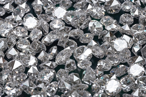 Obraz A texture of diamonds on a dark background.