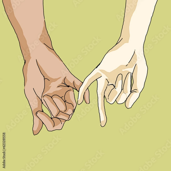 Obraz two hands holding each other