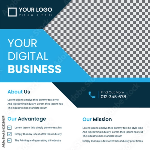 Fototapeta Colorful Instagram post with flash sales and social media post template for online fashion sale
Suitable for social media post and web internet ads.