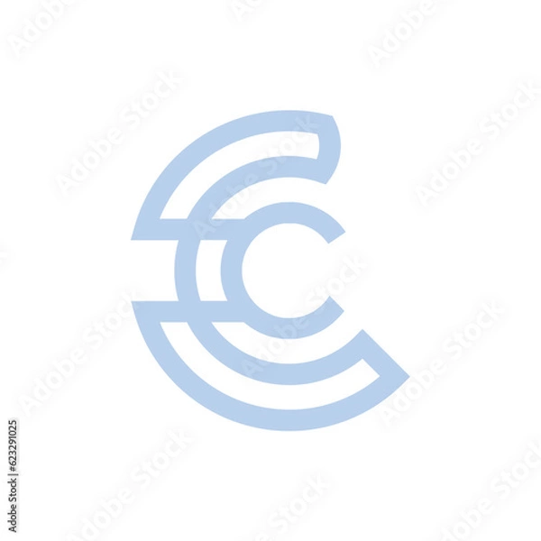 Obraz Monogram design vector logo. Monogram initial letter mark C logo design. Monogram design vector logo. Monogram initial letter mark C logo design simple C monogram