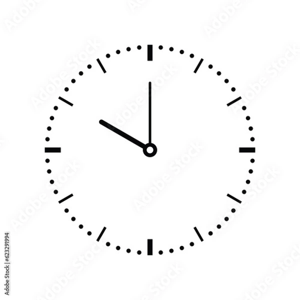 Fototapeta Time and Clock icon vector illustration design template.