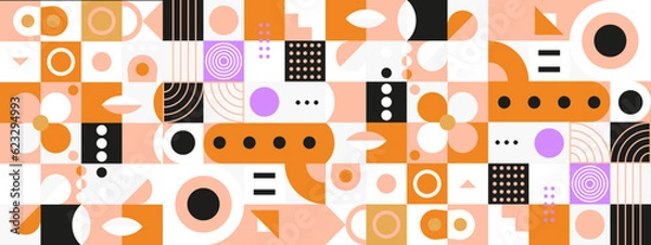 Obraz vector flat mosaic covers collection