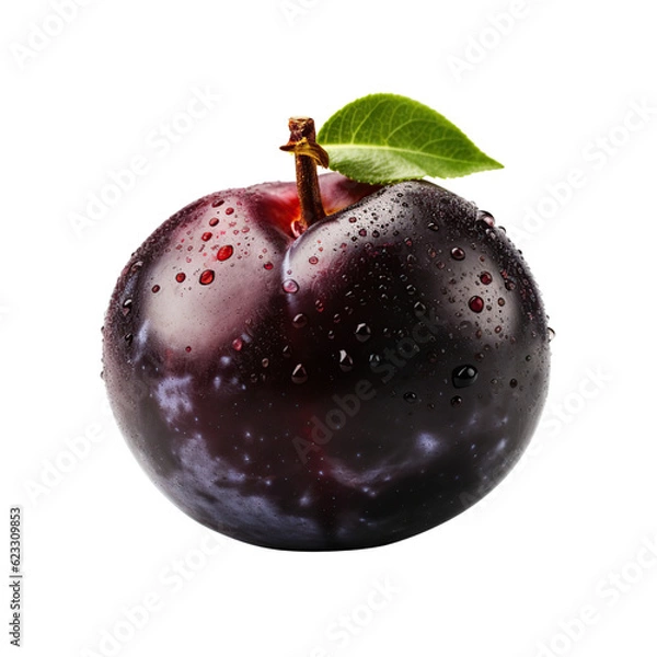 Obraz Plum, isolated on transparent background. 