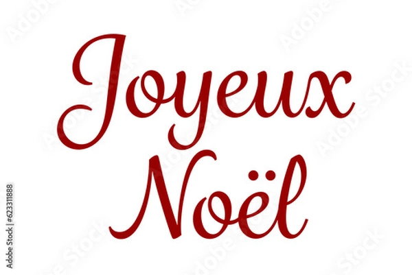 Obraz Digital png illustration of joyeux noel text on transparent background