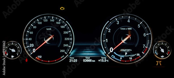 Fototapeta Speed control dashboard