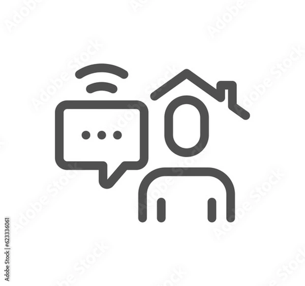 Fototapeta Work place related icon outline and linear vector.