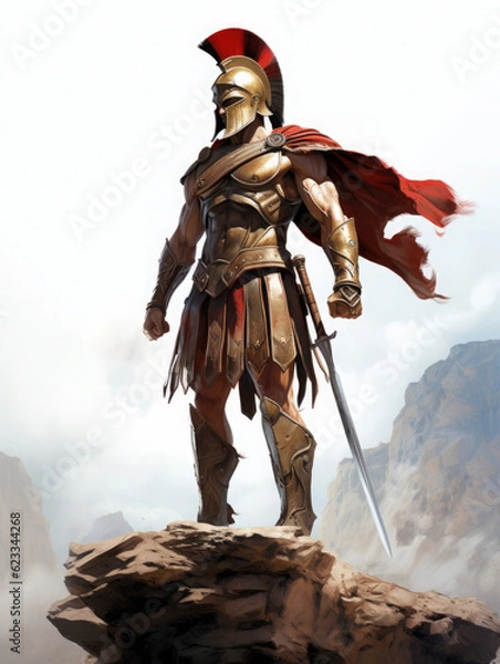 Obraz Roman warrior. Digital art. Generative AI.