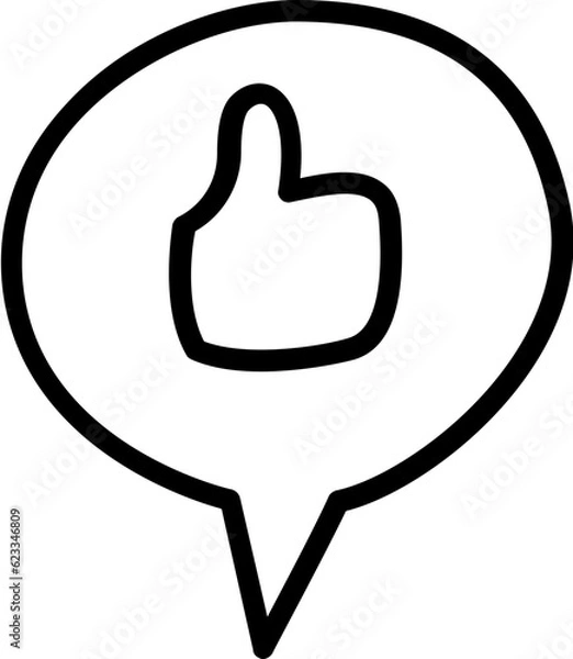 Fototapeta Messenger line icon. Messenger icon simple cartoon style. Messenger vector element.