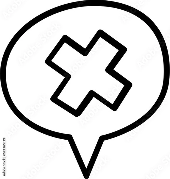 Fototapeta Messenger line icon. Messenger icon simple cartoon style. Messenger vector element.