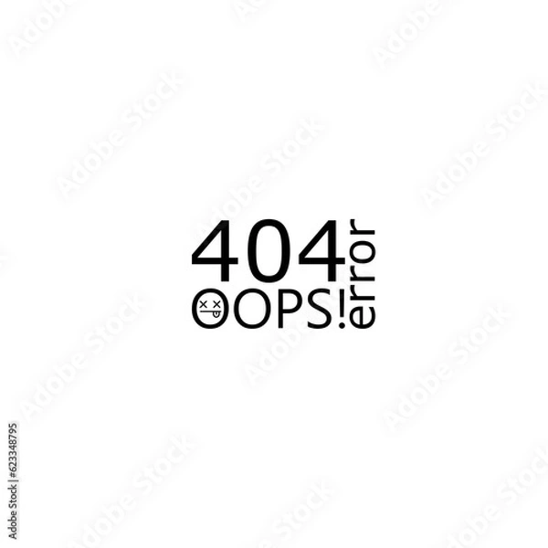 Fototapeta 404 Error sign icon isolated on white background