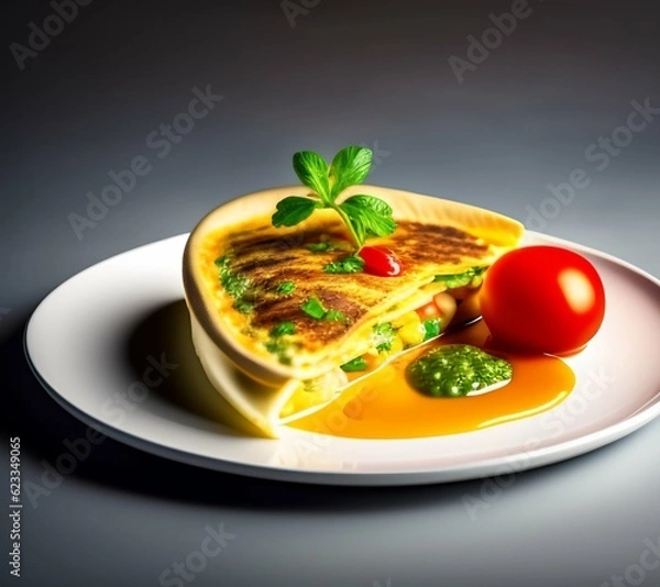 Obraz spaghetti with tomato sauce and basil