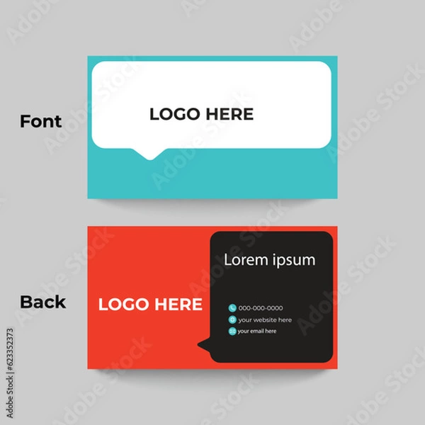 Fototapeta Visiting Card Design Voucher Vectors