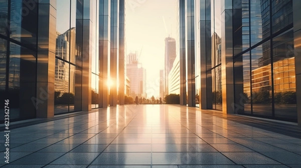 Obraz sunset over the city