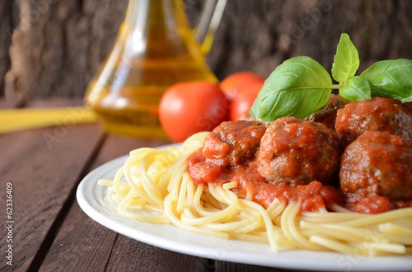 Obraz Spaghetti and Meatballs