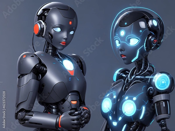 Fototapeta Robot image , Ai robot