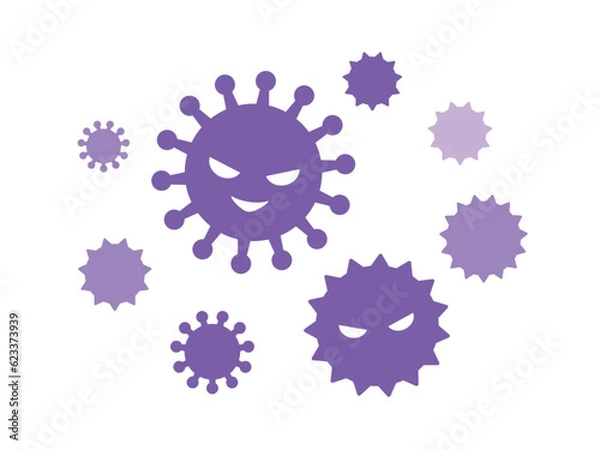 Obraz いろいろなウイルスのイラスト