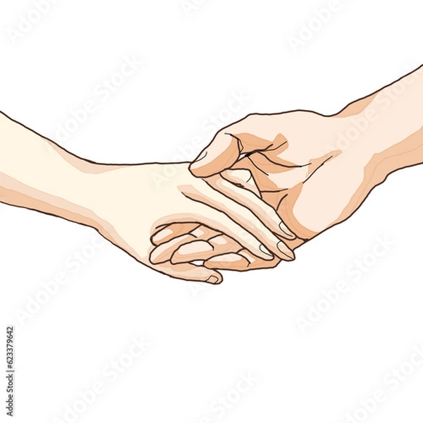 Fototapeta handshake between two people