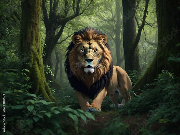 Obraz Forest lion image