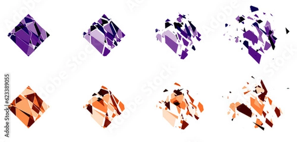 Obraz 破壊、割れるイメージのベクターイラスト