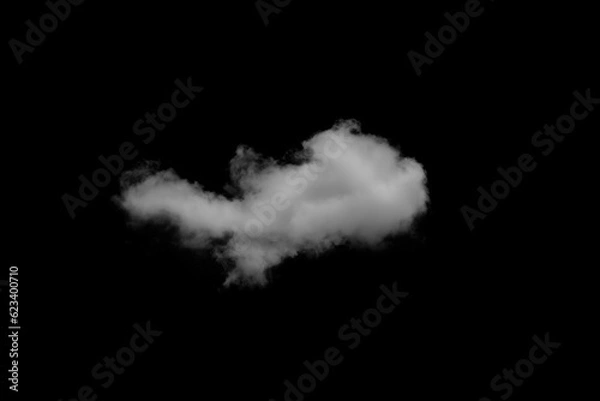 Fototapeta White clouds on black background