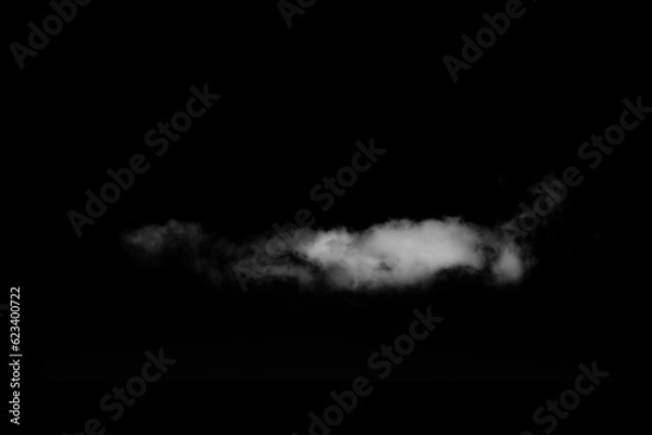 Fototapeta White clouds on black background