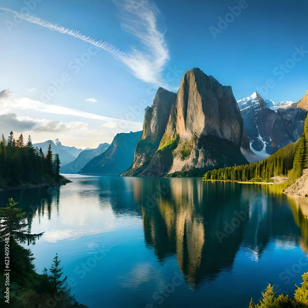 Fototapeta lake in the mountains