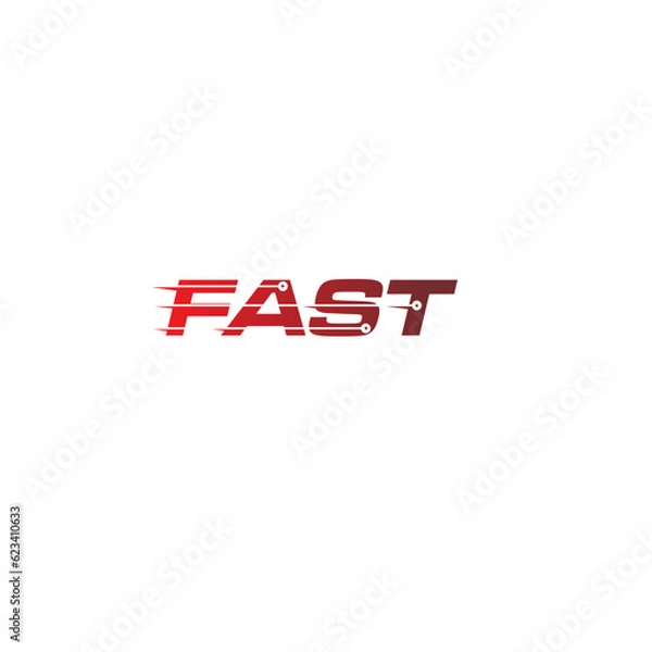 Fototapeta Fast text logo vector
