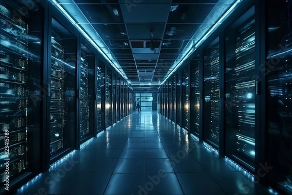 Fototapeta server rack in a center. 