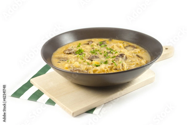 Obraz Cabbage soup with sausage