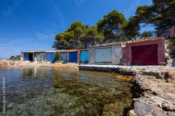 Obraz Boathouses on the beach