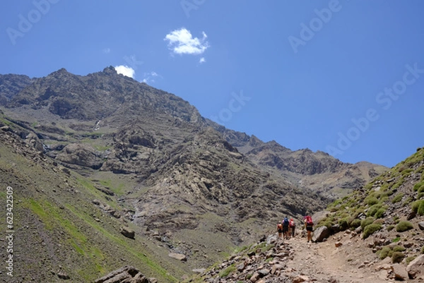 Fototapeta Hiking in the Atlas Mountains