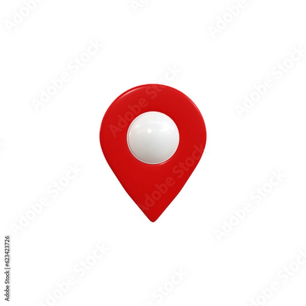 Fototapeta 3D Realistic Location map pin gps pointer markers 3d rendering
